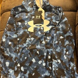 Under Armour Blue Camo Hoodie Youth